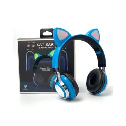 CAT EAR STYLE WIRELESS BLUETOOTH HEADPHONE M-01 MP3/CELLPHONE/PC BLUE CAT EAR STYLE WIRELESS BLUETOOTH HEADPHONE M-01 MP3/CELLPHONE/PC BLUE